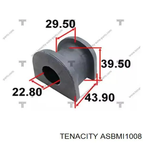 Втулка стабілізатора заднього Tenacity ASBMI1008 ціна, від 3.21 USD