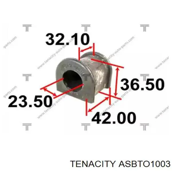 ASBTO1003 Tenacity втулка стабілізатора переднього