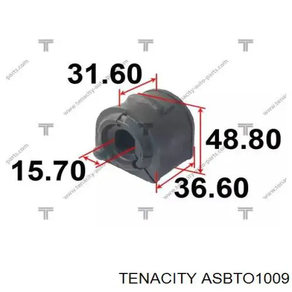 Втулка переднього стабілізатора ASBTO1009 Tenacity
