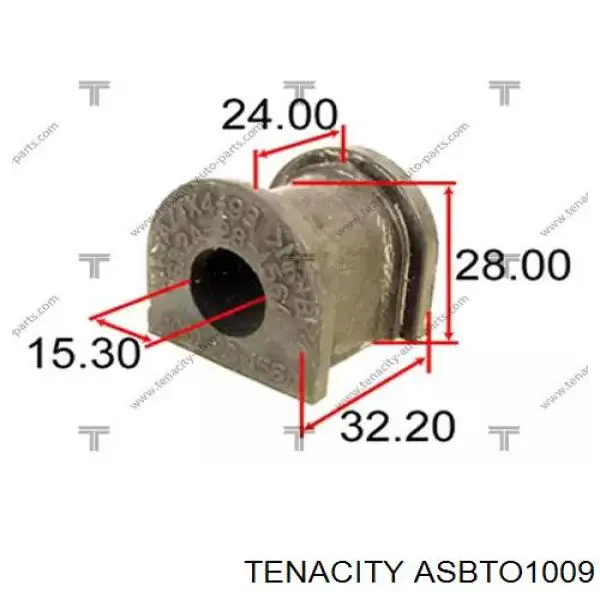 ASBTO1009 Tenacity Втулка стабілізатора переднього