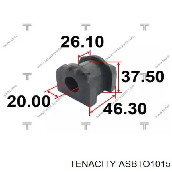 Гумка заднього стабілізатора Tenacity ASBTO1144