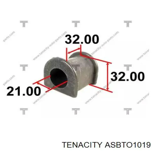 Втулка стабілізатора переднього ASBTO1019 Tenacity