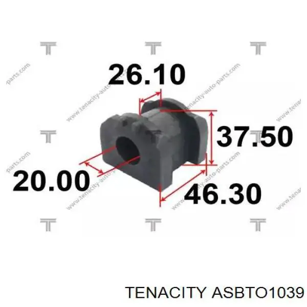 Втулка переднього стабілізатора ASBTO1039 Tenacity