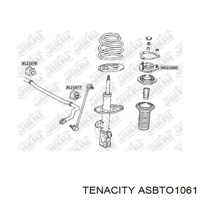 Втулка стабілізатора переднього, ліва ASBTO1061 Tenacity