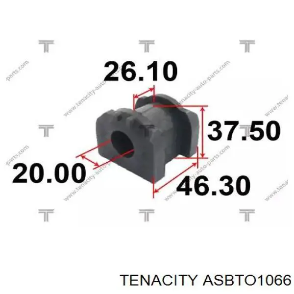 ASBTO1066 Tenacity Втулка стабілізатора переднього
