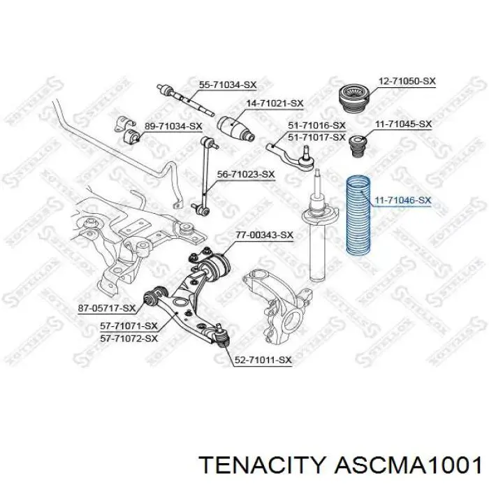 ASCMA1001 Tenacity пильник амортизатора переднього