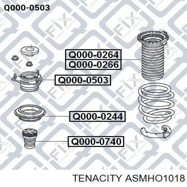 Купити ASMHO1018 Tenacity Опора амортизатора переднього