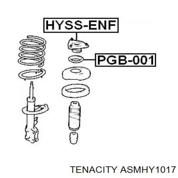 ASMHY1017 Tenacity опора амортизатора переднього