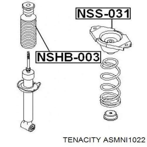 ASMNI1022 Tenacity опора амортизатора заднього