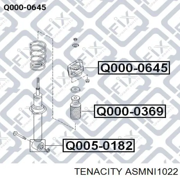 Опора амортизатора заднього Tenacity ASMNI1022 ціна, від 13.74 USD
