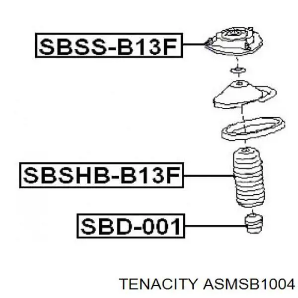 ASMSB1004 Tenacity опора амортизатора переднього