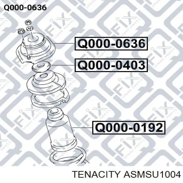 ASMSU1004 Tenacity Кріплення переднього амортизатора