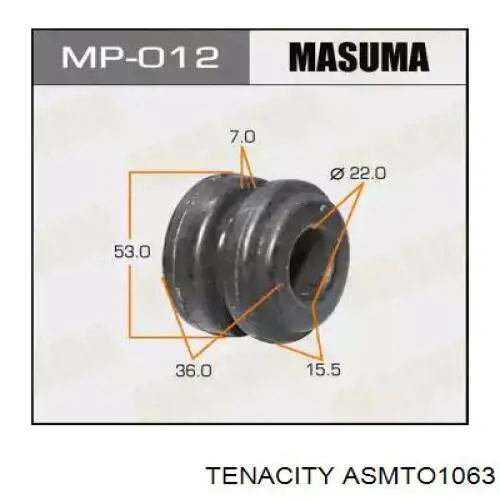 Сайлентблок розтяжки переднього нижнього важеля Tenacity ASMTO1063 ціна, від 1.73 USD