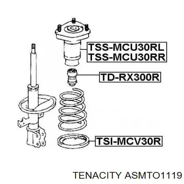 Опора амортизатора заднього, правого ASMTO1119 Tenacity