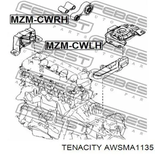 AWSMA1135 Tenacity подушка (опора двигуна, ліва)