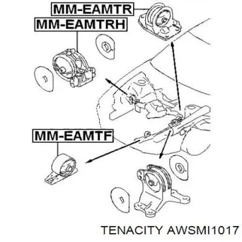 Купити AWSMI1017 Tenacity Подушка двигуна передня