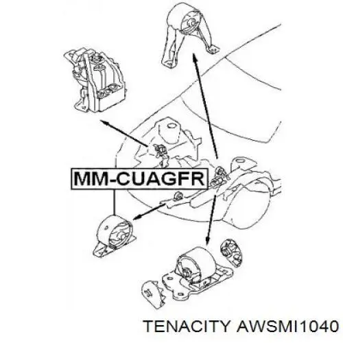 AWSMI1040 Tenacity подушка (опора двигуна, передня)
