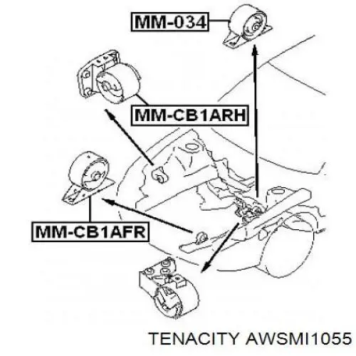Купити AWSMI1055 Tenacity Задня опора двигуна