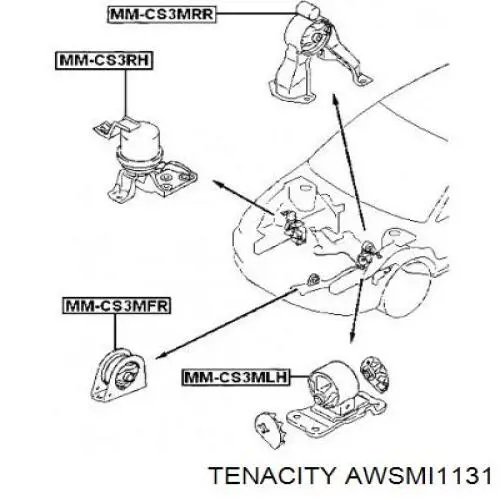 Купити AWSMI1131 Tenacity Задня опора двигуна