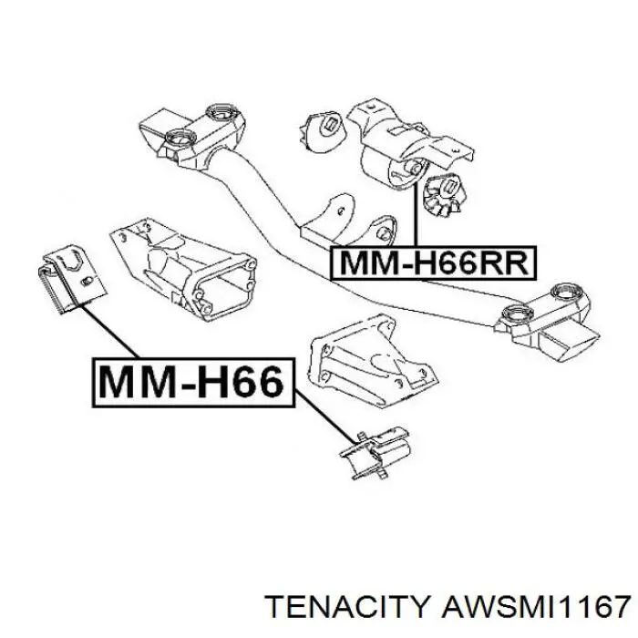 AWSMI1167 Tenacity подушка (опора двигуна ліва/права)