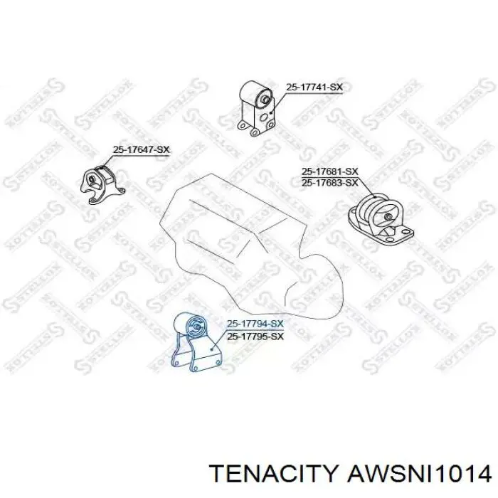 Купити AWSNI1014 Tenacity Подушка двигуна передня
