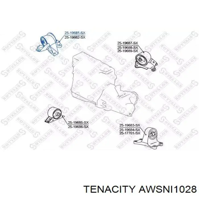 Права подушка двигуна Tenacity AWSNI1028 ціна, від 23.83 USD