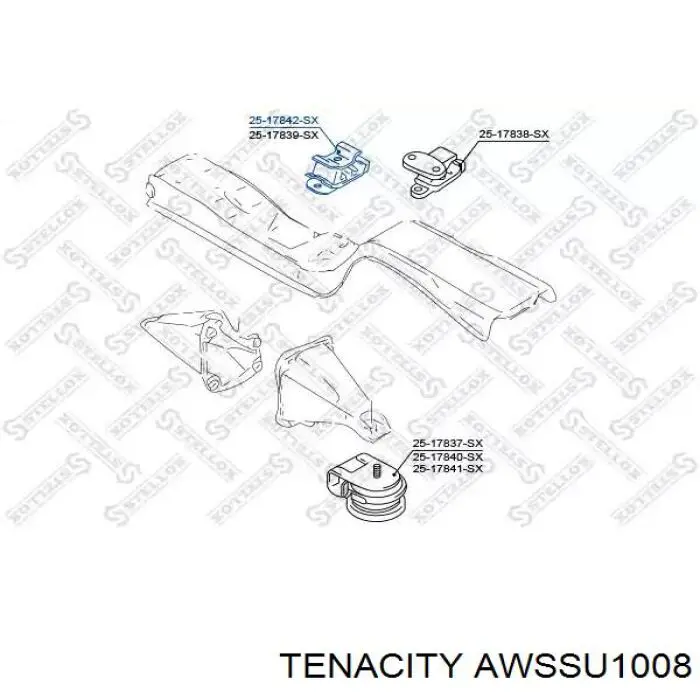 AWSSU1008 Tenacity Задня подушка двигуна