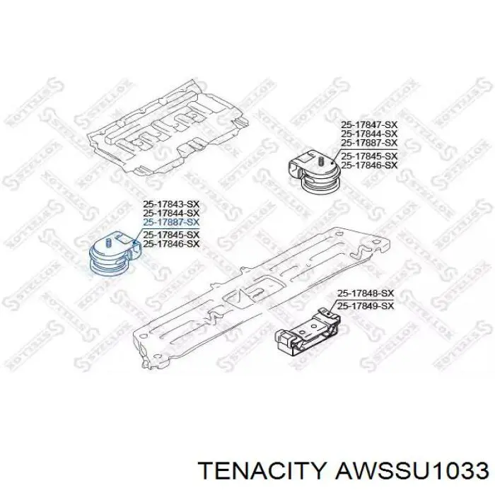 Подушка (опора) двигуна ліва/права AWSSU1033 Tenacity