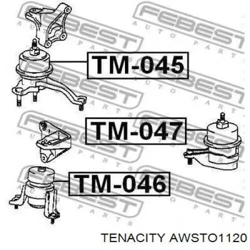 Подушка (опора) двигуна, передня Tenacity AWSTO1120 ціна, від 33.88 USD