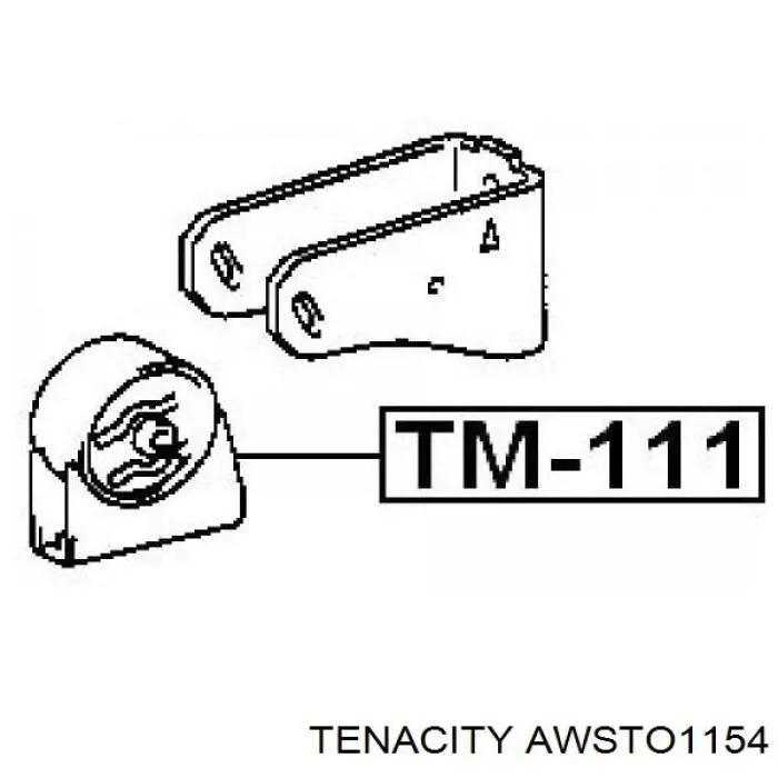Подушка (опора) двигуна, передня Tenacity AWSTO1154 ціна, від 5.71 USD