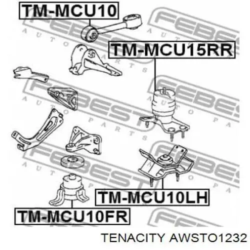 Купити AWSTO1232 Tenacity Подушка (опора) двигуна, права верхня