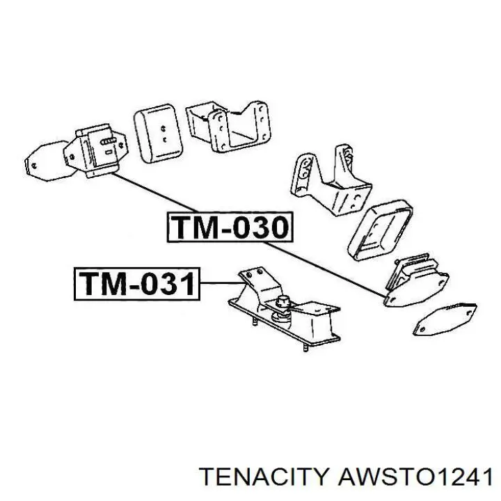 AWSTO1241 Tenacity подушка (опора двигуна ліва/права)