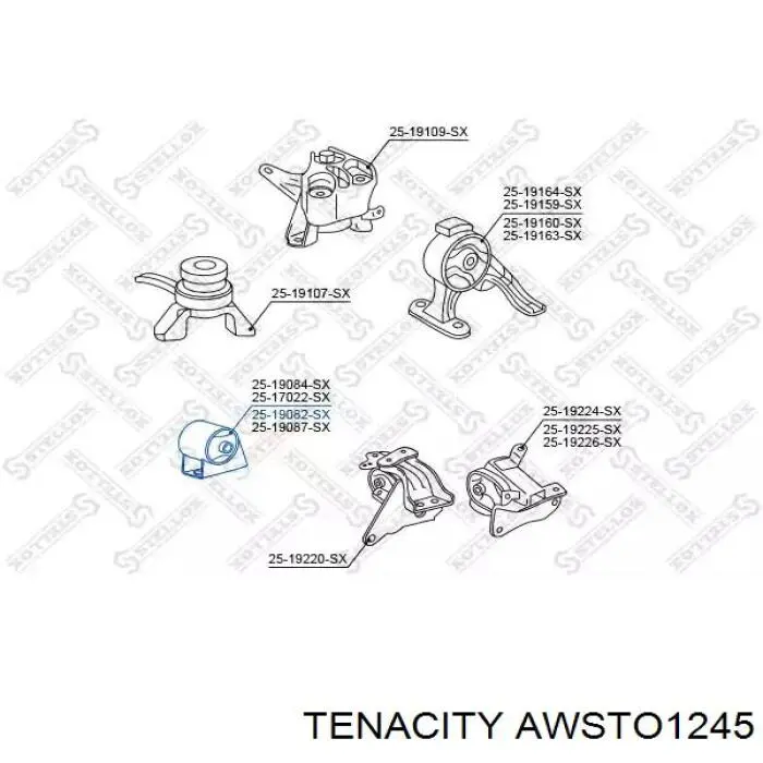 AWSTO1245 Tenacity Подушка передньої опори двигуна