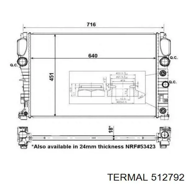 Купити A2115002002 Mercedes Радіатор двигуна
