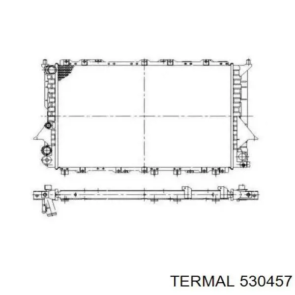 Радіатор охолодження двигуна 530457 Termal