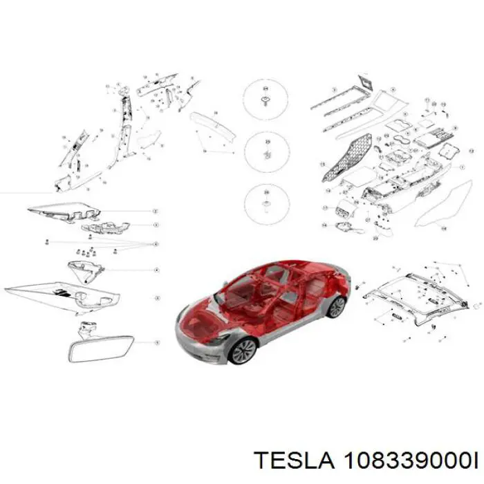 Решітка на "торпедо" обдуву лобового скла Tesla 108339000I ціна, від 11.55 USD