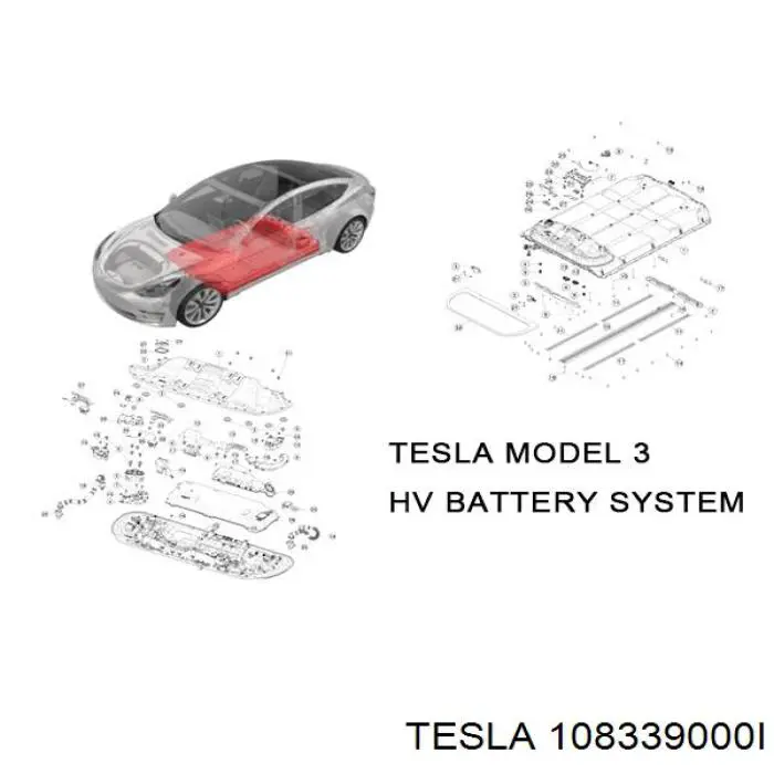 Купити 108339000I Tesla Решітка на "торпедо" обдуву лобового скла