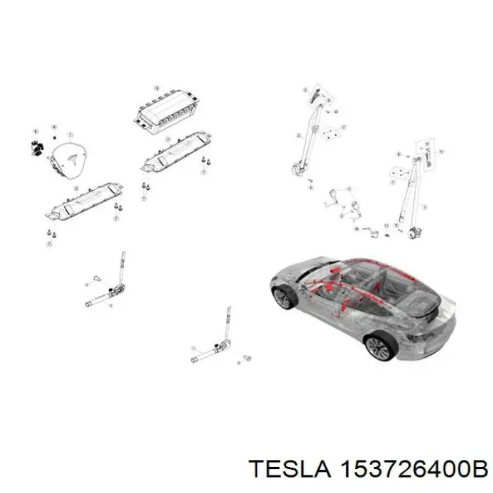 153726400B Tesla Модуль управління (ЕБУ) заряду основної батареї