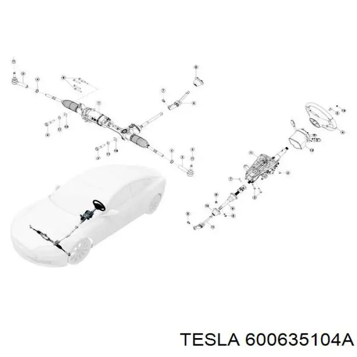 600635104A Tesla Стійка передня