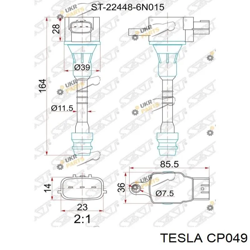 CP049 Tesla Котушка запалювання