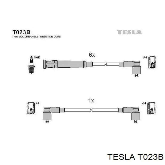 Дроти запалювання Tesla T023B ціна, від 45.59 USD