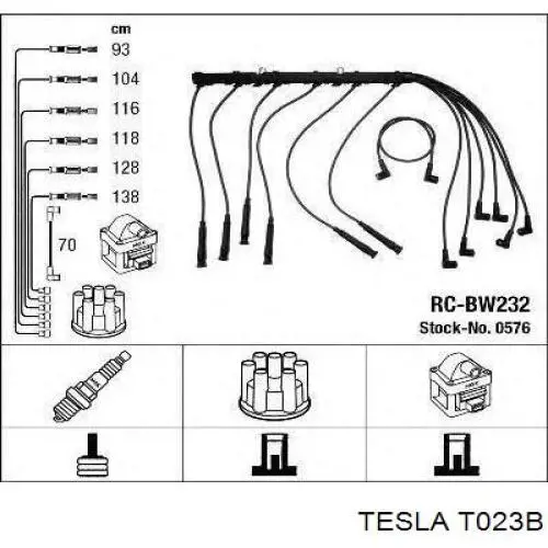 Купити T023B Tesla Провід високовольтні, комплект