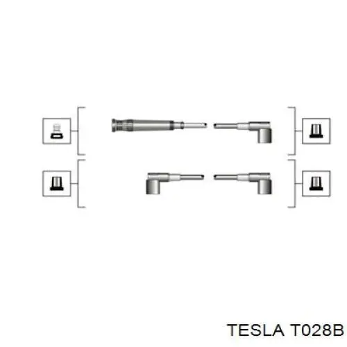 Дроти запалювання Tesla T028B ціна, від 46.25 USD