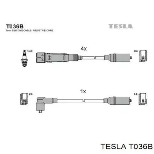 Дроти запалювання Tesla T036B ціна, від 28.40 USD