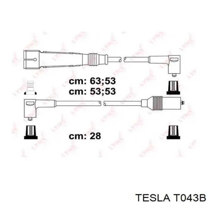 T043B Tesla дріт високовольтні, комплект