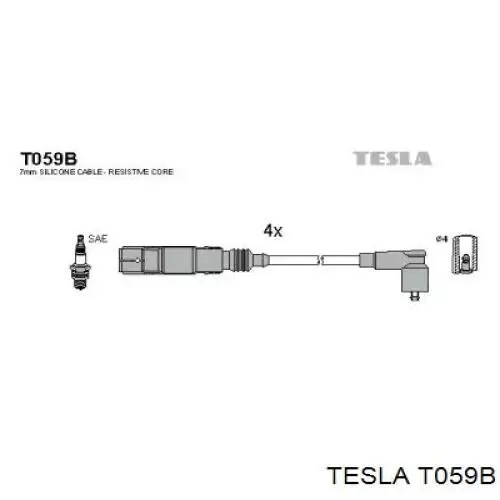 Дроти запалювання Tesla T059B ціна, від 25.64 USD