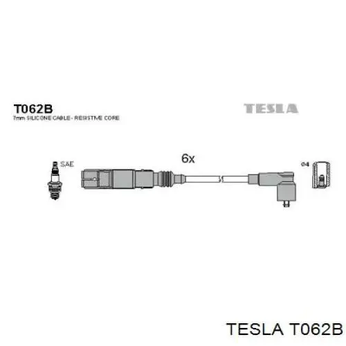 T062B Tesla дріт високовольтні, комплект