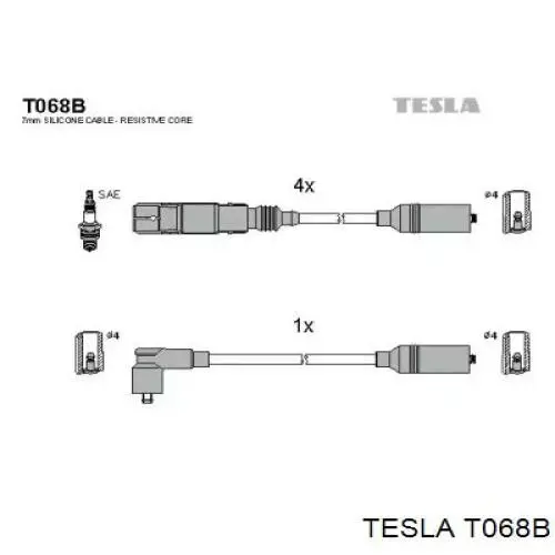 T068B Tesla Проводи високовольтні