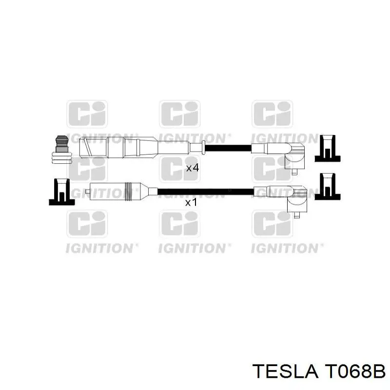 T068B Tesla дріт високовольтні, комплект