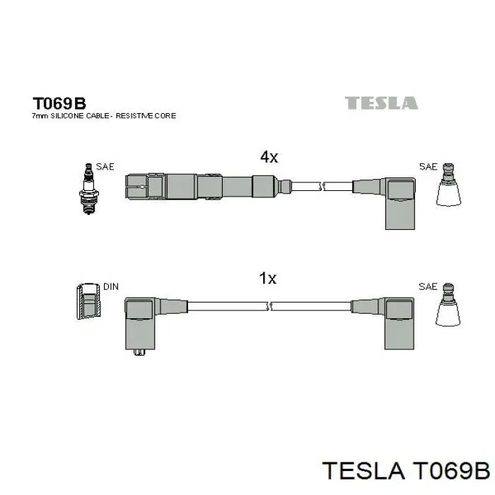 T069B Tesla Проводи високовольтні